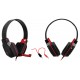 HEADSET GAMER C/MICROFONE PRETO/VERMELHO